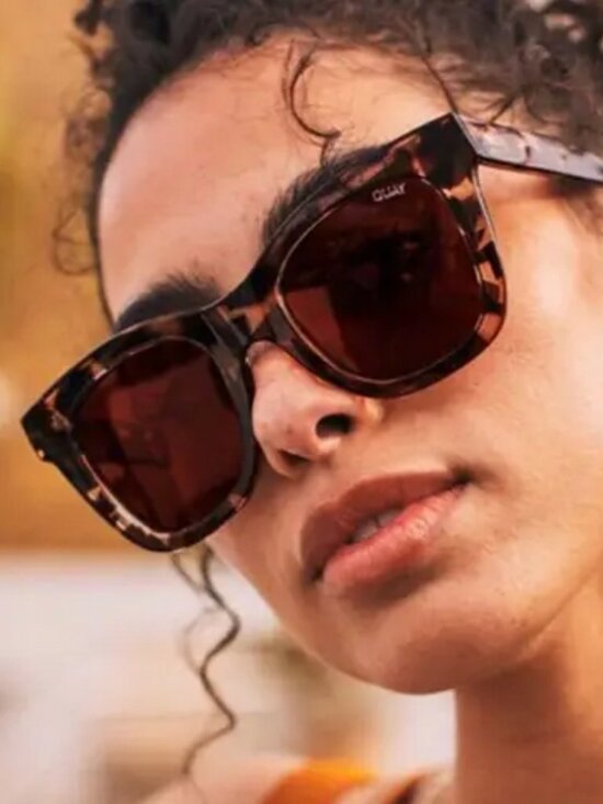 Quay Australia After Hours Tortoise Frame Polarized Brown Cat Eye Sunglasses main image 15